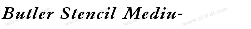 Butler Stencil Mediu字体转换